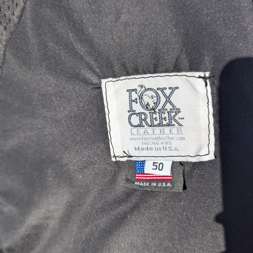 Men's Black Leather Zip-Front Jacket - Picture 6 of 7